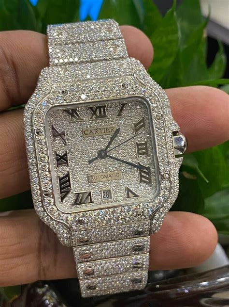 cartier watch diamond mens|cartier diamond watches price.